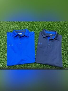 2 New no tag Under Armour Heatgear Golf Polo XL